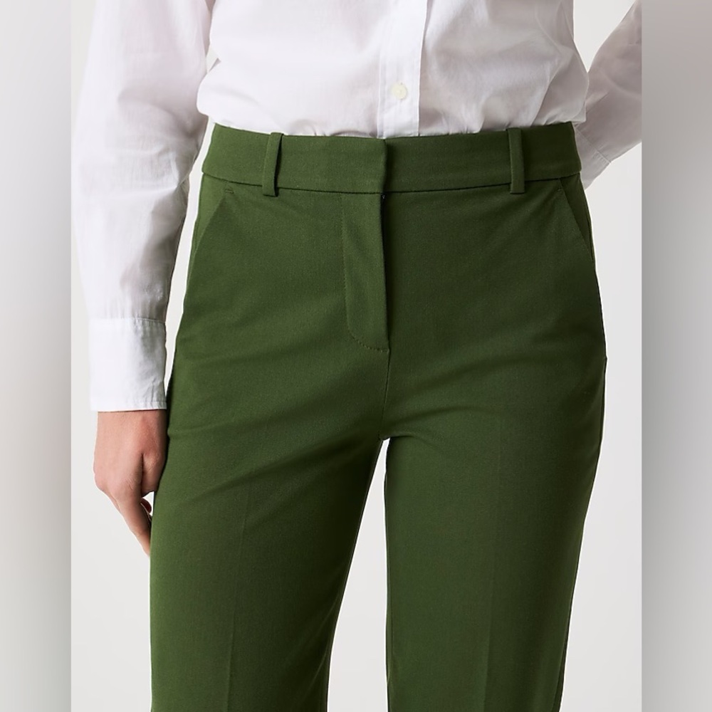 NWT J.Crew Kallie Straight Leg Pant in Green - Picture 2 of 10